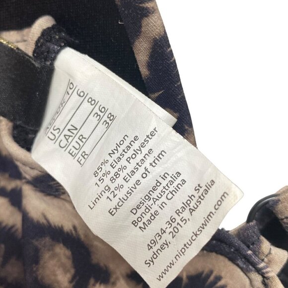 NIP AND TUCK Swimsuit Size 6 Leopard Print One-Piece Slimming Womens Swimwear - Picture 10 of 10